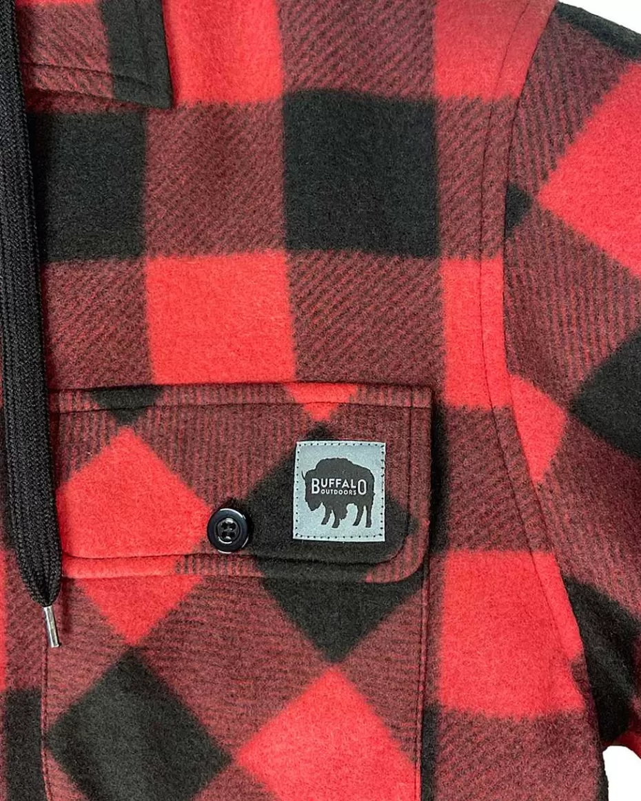 Best Sale ® Workwear Sherpa Lined Hooded Fleece-Buffalo Plaid Men Hoodies & Sweatshirts For Men