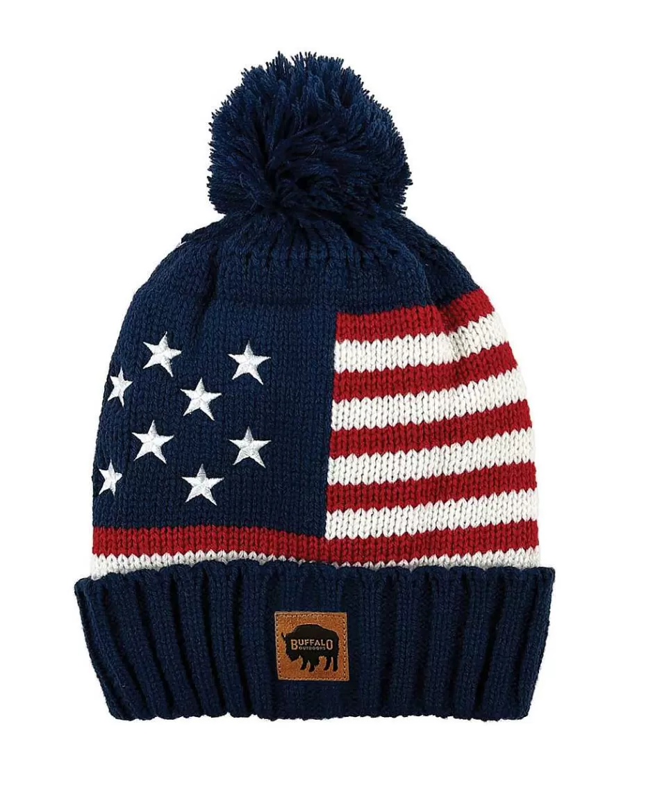 Cheap ® Workwear Unisex Americana Knit Pom Hat Women Hats