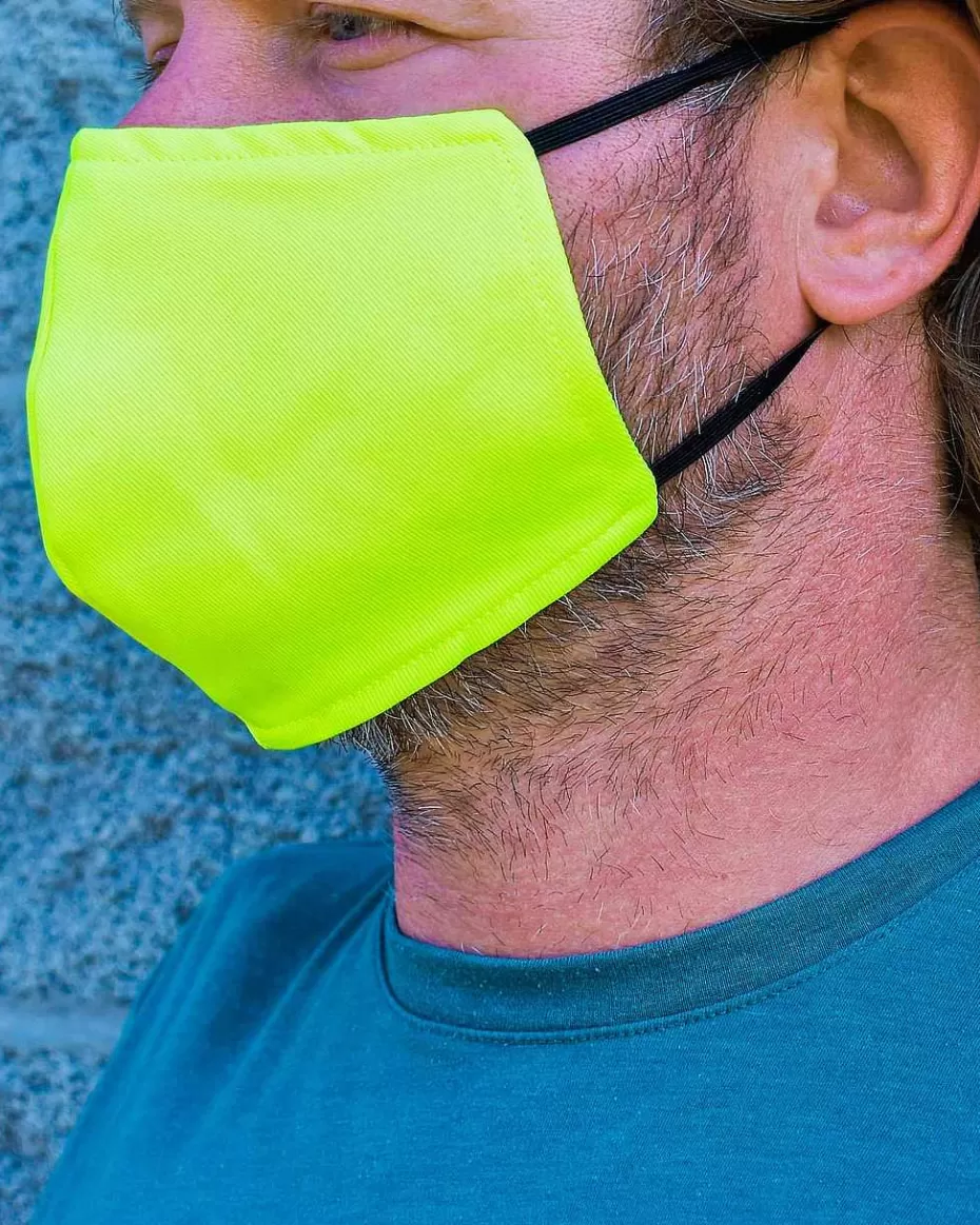 Fashion ® Workwear Washable Face Cover 3-Pack-Hi Vis Yellow Accessories Face Covers