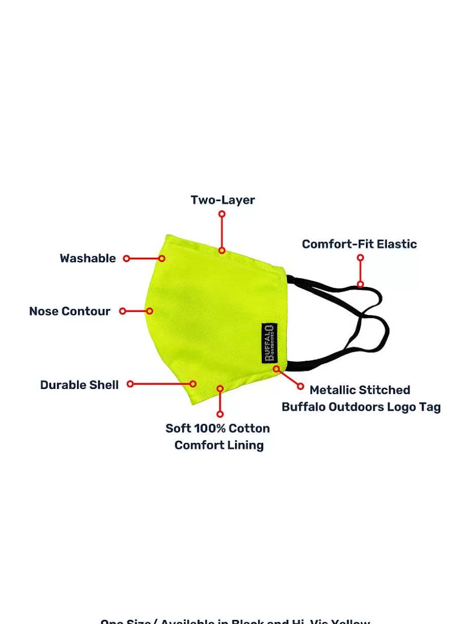 Fashion ® Workwear Washable Face Cover 3-Pack-Hi Vis Yellow Accessories Face Covers