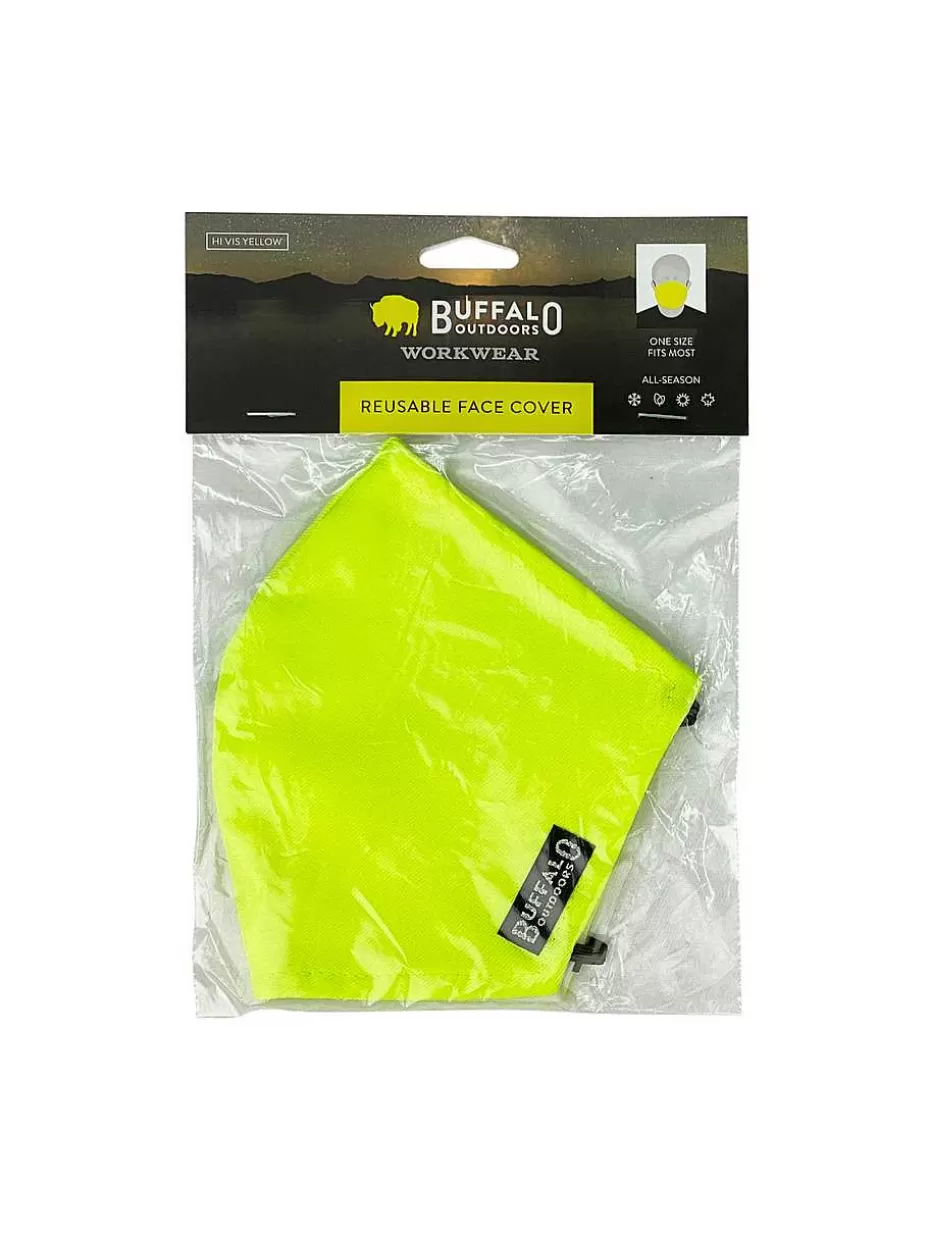Fashion ® Workwear Washable Face Cover 3-Pack-Hi Vis Yellow Accessories Face Covers