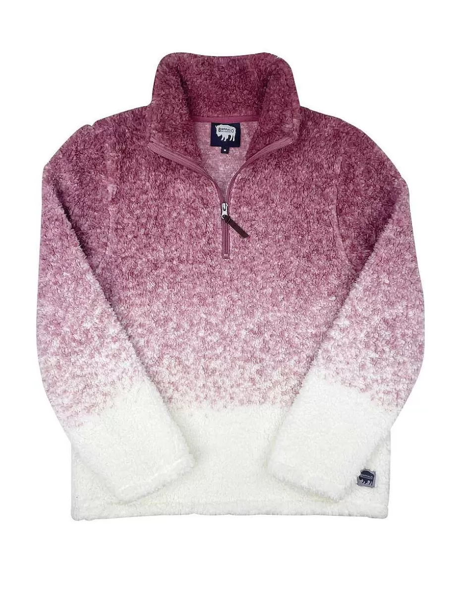 Sale ® Workwear Women's 1/4 Zip Fade Sherpa-Purple Women Tops