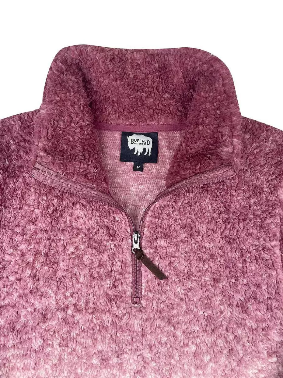 Sale ® Workwear Women's 1/4 Zip Fade Sherpa-Purple Women Tops