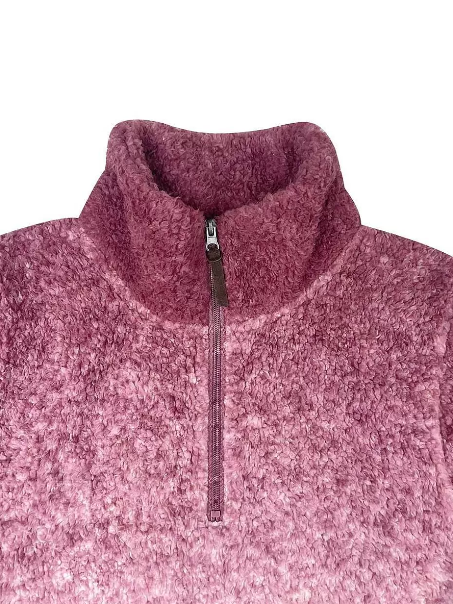Sale ® Workwear Women's 1/4 Zip Fade Sherpa-Purple Women Tops