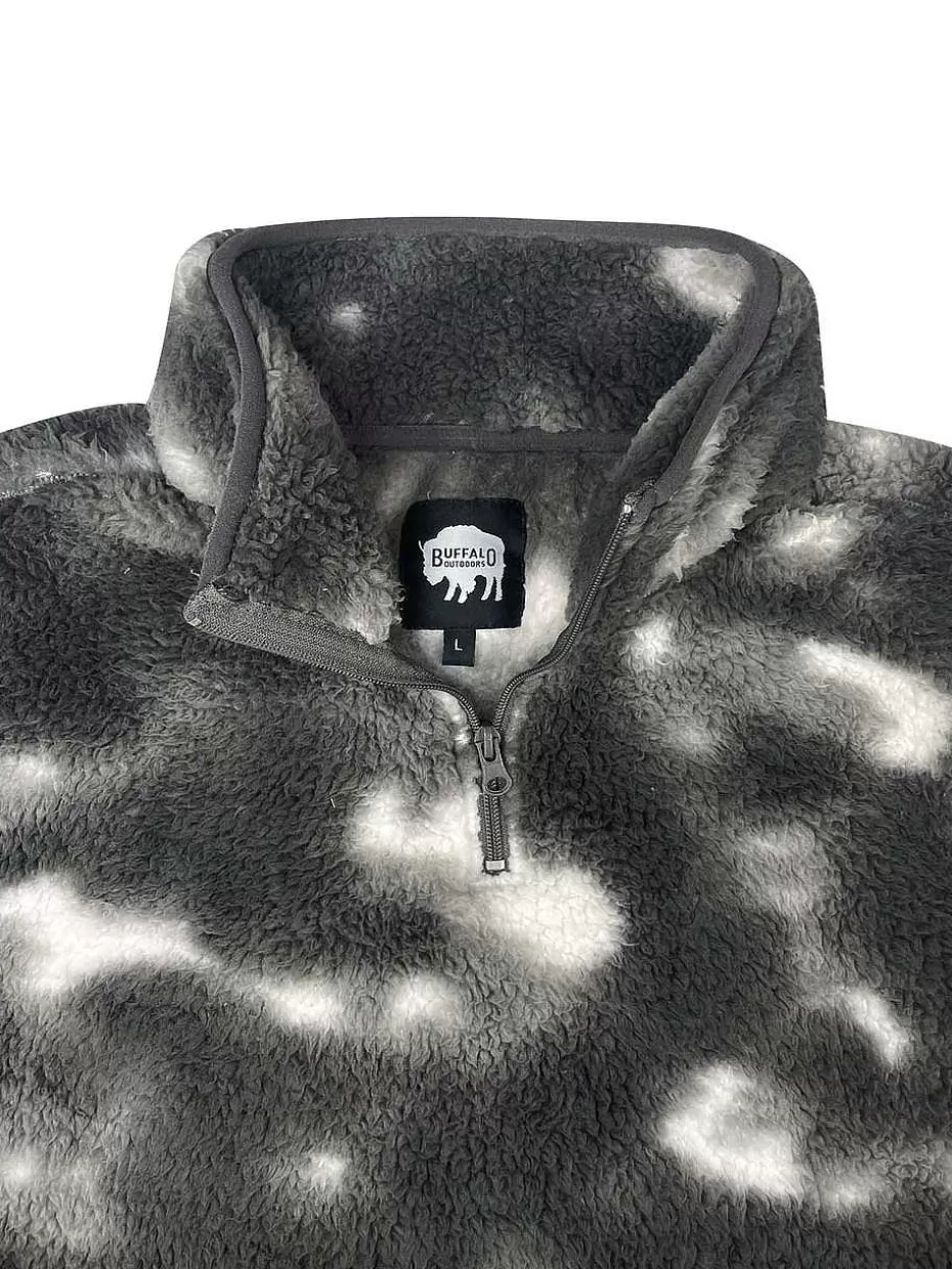 Best Sale ® Workwear Women's 1/4 Zip Tie-Dye Sherpa-Charcoal Women Tops