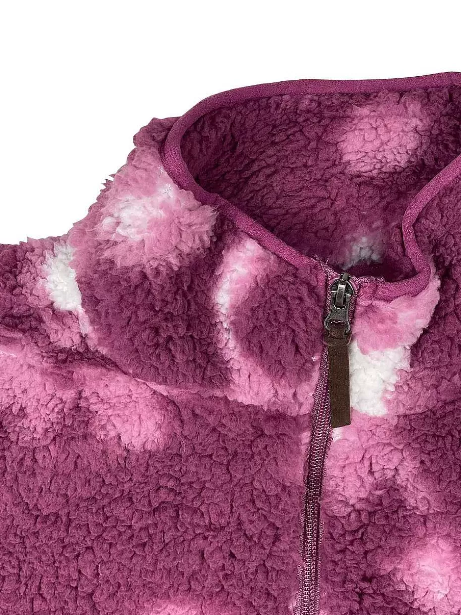 Cheap ® Workwear Women's 1/4 Zip Tie-Dye Sherpa-Purple Women Tops