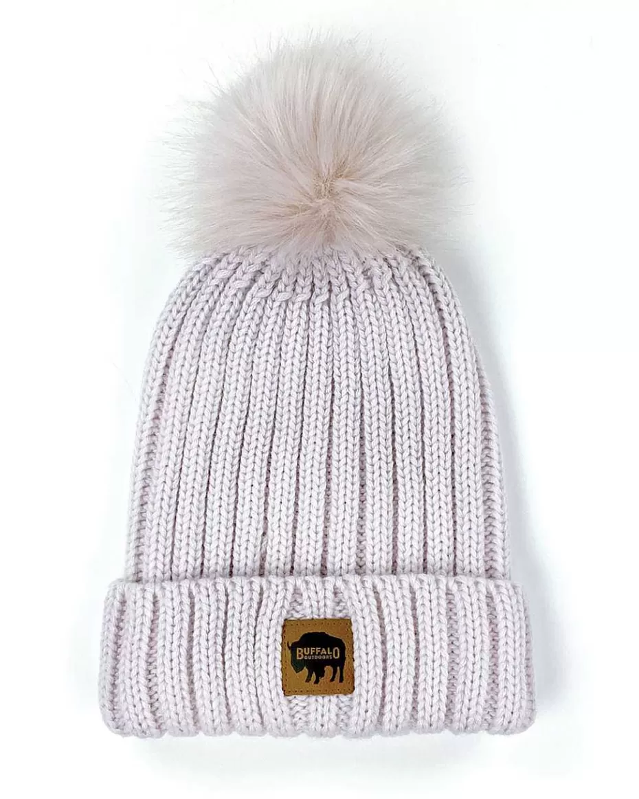 Outlet ® Workwear Women's Chunky Knit Pom Hat- Lavender Women Hats